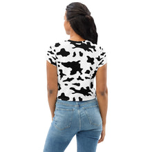 Load image into Gallery viewer, Natural Cow Print Crop Top