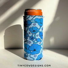 Load image into Gallery viewer, Blue Poppies Can cooler