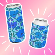 Load image into Gallery viewer, Blue Poppies Can cooler