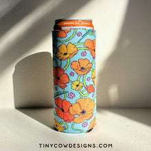 Load image into Gallery viewer, California Poppies Can Cooler