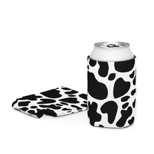 Load image into Gallery viewer, Black Cow Print Can Cooler