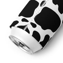 Load image into Gallery viewer, Black Cow Print Can Cooler