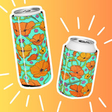 Load image into Gallery viewer, California Poppies Can Cooler