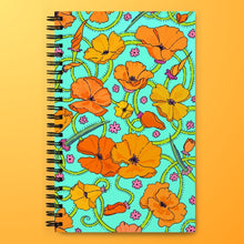 Load image into Gallery viewer, California Poppies Spiral Notebook
