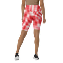 Load image into Gallery viewer, Biker Shorts - Red Gingham