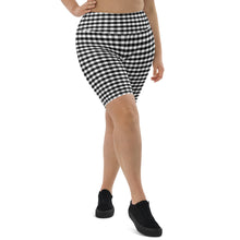 Load image into Gallery viewer, Biker Shorts - Black Gingham