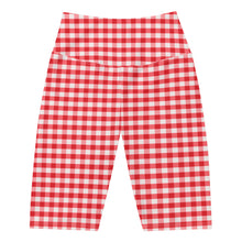 Load image into Gallery viewer, Biker Shorts - Red Gingham