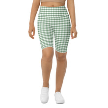 Load image into Gallery viewer, Biker Shorts - Sage Green Gingham