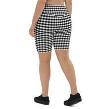 Load image into Gallery viewer, Biker Shorts - Black Gingham