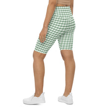 Load image into Gallery viewer, Biker Shorts - Sage Green Gingham