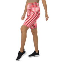 Load image into Gallery viewer, Biker Shorts - Red Gingham
