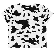 Load image into Gallery viewer, Natural Cow Print - Cropped Tee