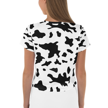 Load image into Gallery viewer, Natural Cow Print - Cropped Tee