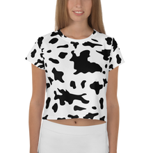 Load image into Gallery viewer, Natural Cow Print - Cropped Tee