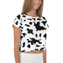 Load image into Gallery viewer, Natural Cow Print - Cropped Tee