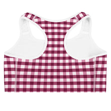 Load image into Gallery viewer, Sports Bra - Berry Gingham

