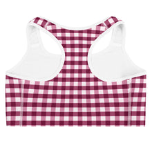 Load image into Gallery viewer, Sports Bra - Berry Gingham