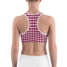 Load image into Gallery viewer, Sports Bra - Berry Gingham