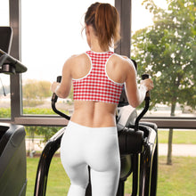 Load image into Gallery viewer, Sports Bra - Red Gingham