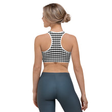 Load image into Gallery viewer, Sports Bra - Black Gingham