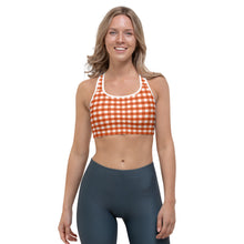 Load image into Gallery viewer, Sports Bra - Fireside Gingham