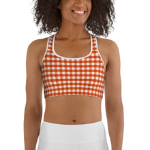 Load image into Gallery viewer, Sports Bra - Fireside Gingham
