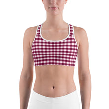 Load image into Gallery viewer, Sports Bra - Berry Gingham