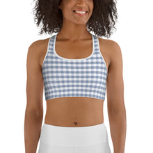 Load image into Gallery viewer, Sports Bra - Foggy Gingham