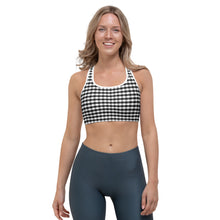 Load image into Gallery viewer, Sports Bra - Black Gingham