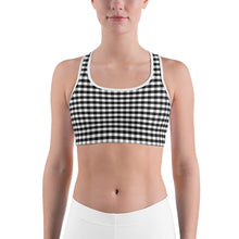 Load image into Gallery viewer, Sports Bra - Black Gingham