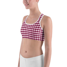 Load image into Gallery viewer, Sports Bra - Berry Gingham