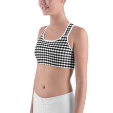 Load image into Gallery viewer, Sports Bra - Black Gingham