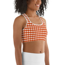 Load image into Gallery viewer, Sports Bra - Fireside Gingham