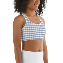 Load image into Gallery viewer, Sports Bra - Foggy Gingham