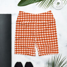Load image into Gallery viewer, Yoga Shorts - Fireside Gingham