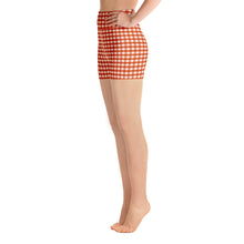 Load image into Gallery viewer, Yoga Shorts - Fireside Gingham
