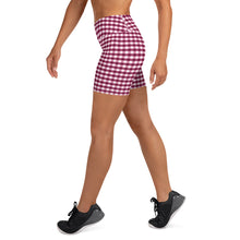 Load image into Gallery viewer, Yoga Shorts - Berry Gingham