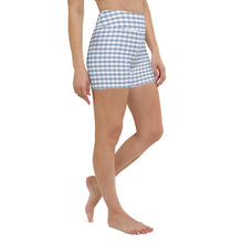 Load image into Gallery viewer, Yoga Shorts - Foggy Gingham