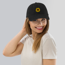 Load image into Gallery viewer, "Sunflower" Embroidered Denim Hat