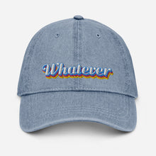 Load image into Gallery viewer, "Whatever" Denim Embroidered Hat