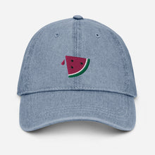 Load image into Gallery viewer, "Watermelon" Embroidered Denim Hat