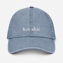 Load image into Gallery viewer, &quot;Hot Shit&quot; Embroidered Denim Hat
