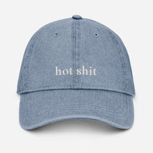 Load image into Gallery viewer, "Hot Shit" Embroidered Denim Hat