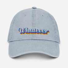 Load image into Gallery viewer, "Whatever" Denim Embroidered Hat