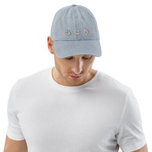 Load image into Gallery viewer, "Daisies" Embroidered Denim Hat
