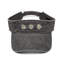 Load image into Gallery viewer, "Daisies" Denim Visor