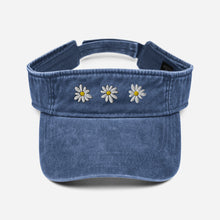 Load image into Gallery viewer, "Daisies" Denim Visor