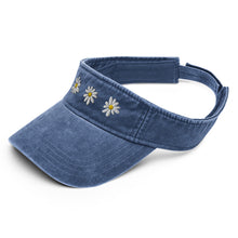 Load image into Gallery viewer, "Daisies" Denim Visor
