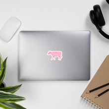 Load image into Gallery viewer, "Moo Merch" Cow Sticker - Light Pink