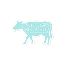 Load image into Gallery viewer, "Moo Merch" Cow Sticker - Blue